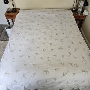 Schweitzer Linens Italian Calla Lily Floral Sheets Ruffled Heirloom Twin Set